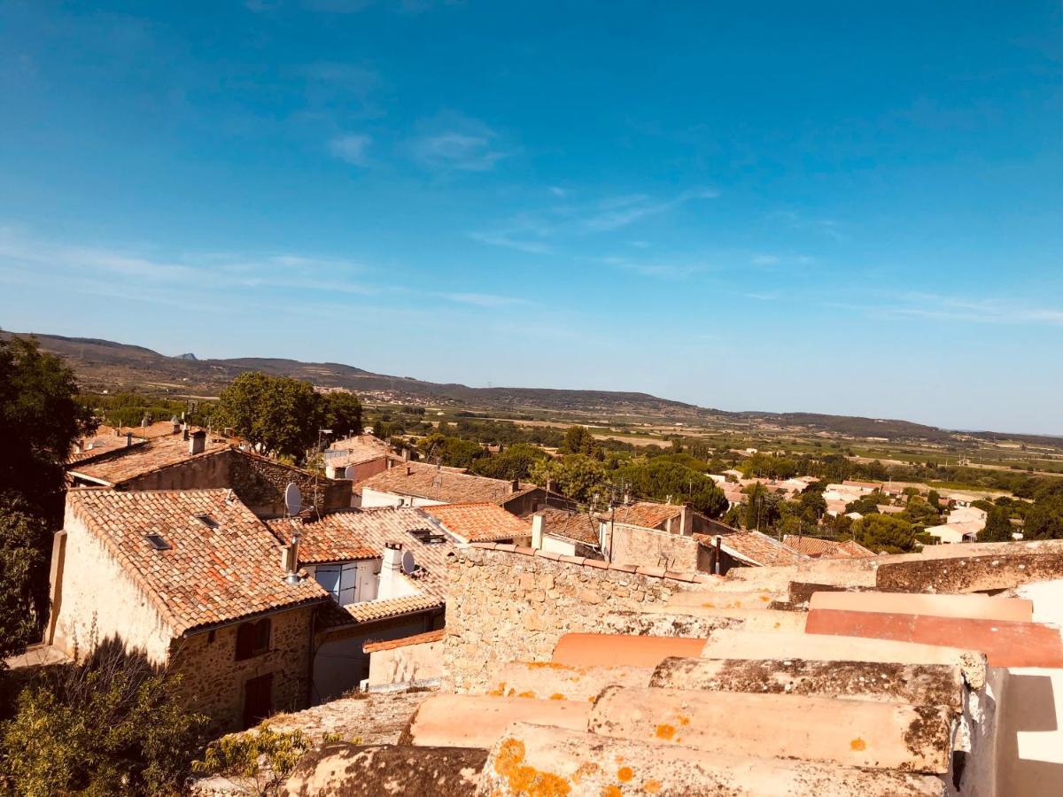 Appartement Au Dernier Etage Avec Terrasse Et Belle Vue Sur Nature Environnante Roujan Kültér fotó